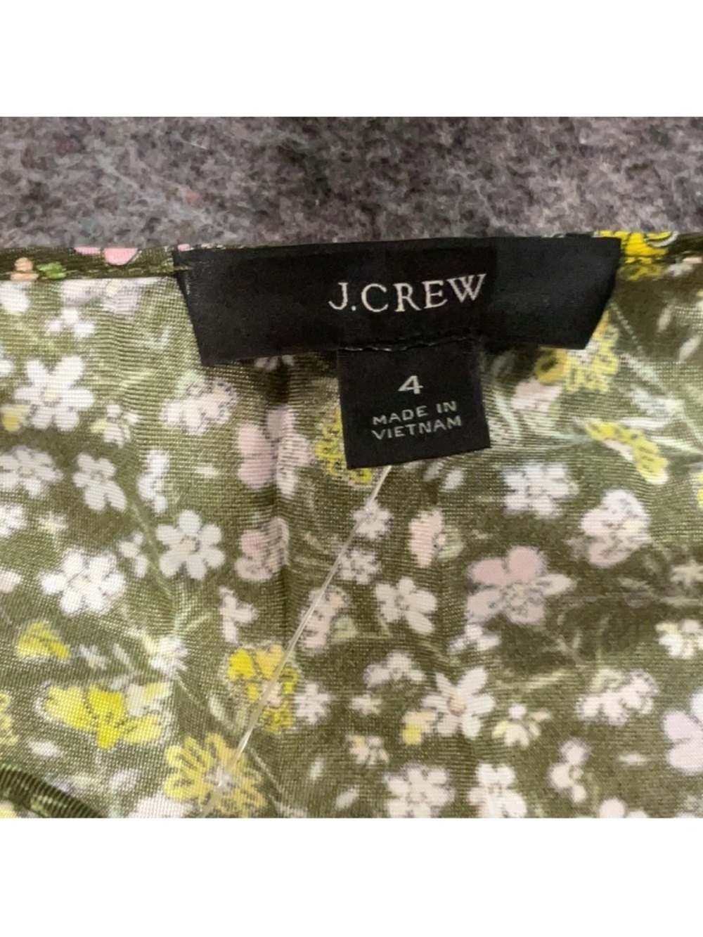 J.Crew Cupro Blend Slip Dress Floral Mini Yellow Black NWT 4 Lightweight Summer - Picture 6 of 7